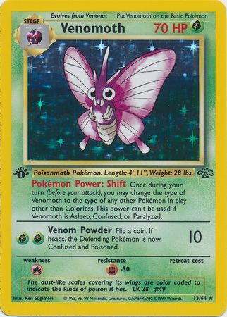 Venomoth - 13/64 - Holo - 1st Edition available at 401 Games Canada