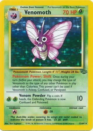 Venomoth - 13/64 - Holo - Unlimited available at 401 Games Canada