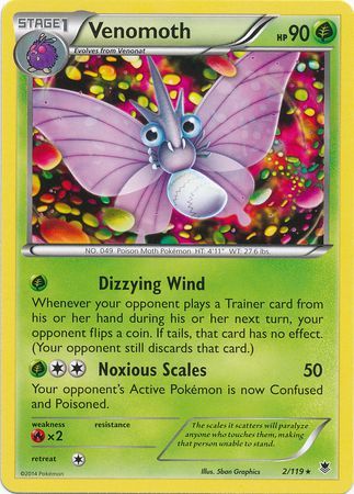 Venomoth - 2/119 - Rare available at 401 Games Canada