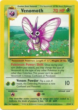 Venomoth - 29/64 - Rare - Unlimited available at 401 Games Canada