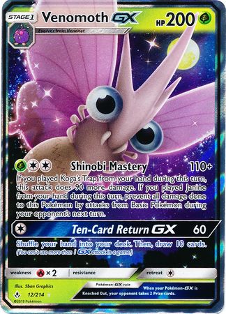 Venomoth GX - 12/214 - Ultra Rare available at 401 Games Canada