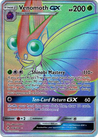 Venomoth GX - 216/214 - Hyper Rare available at 401 Games Canada