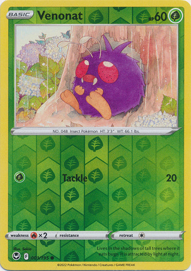 Venonat - 001/195 - Common - Reverse Holo available at 401 Games Canada