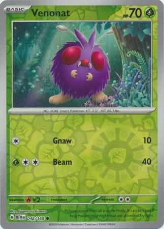 Venonat - 048/165 - Common - Reverse Holo available at 401 Games Canada