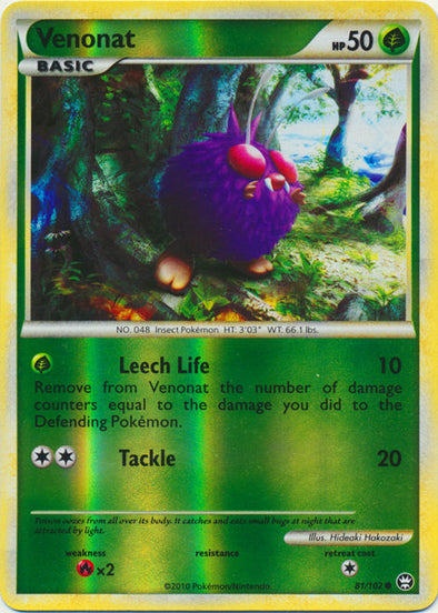 Venonat - 81/102 - Common - Reverse Holo available at 401 Games Canada