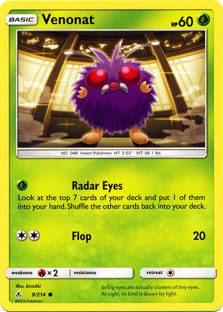 Venonat - 9/214 - Common available at 401 Games Canada