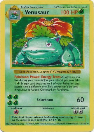 Venusaur - 15/102 - Holo - Shadowless available at 401 Games Canada