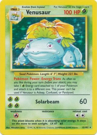 Venusaur - 15/102 - Holo - Unlimited available at 401 Games Canada