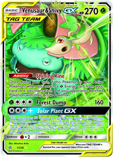 Venusaur & Snivy GX - 1/236 - Ultra Rare available at 401 Games Canada