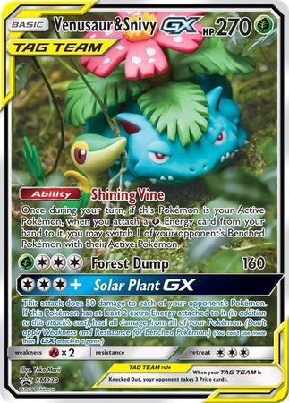 Venusaur & Snivy GX - SM229 - Alternate Art Promo available at 401 Games Canada