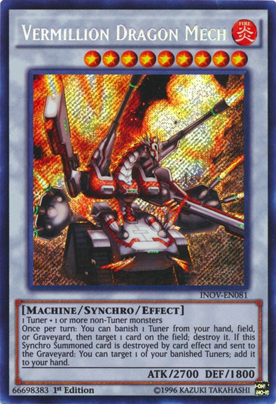 Vermillion Dragon Mech - INOV-EN081 - Secret Rare - 1st Edition available at 401 Games Canada