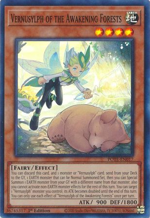 Vernusylph of the Awakening Forests - POTE-EN017 - Super Rare - 1st Edition available at 401 Games Canada