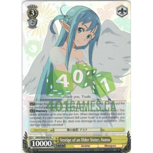 Vestige of an Elder Sister, Asuna (Foil) available at 401 Games Canada