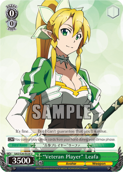 "Veteran Player" Leafa - SAO/S26-E028 - Uncommon available at 401 Games Canada