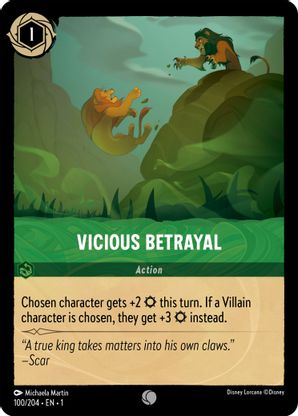 Vicious Betrayal - 100/204 - Common available at 401 Games Canada