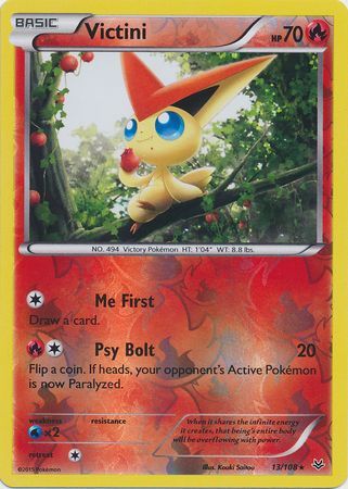 Victini - 13/108 - Rare - Reverse Holo available at 401 Games Canada