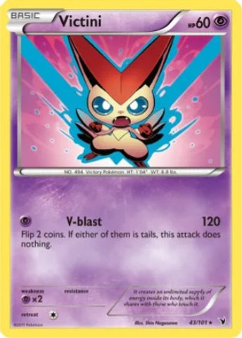 Victini - 43/101 - Rare available at 401 Games Canada