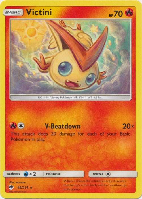 Victini - 49/214 - Rare available at 401 Games Canada