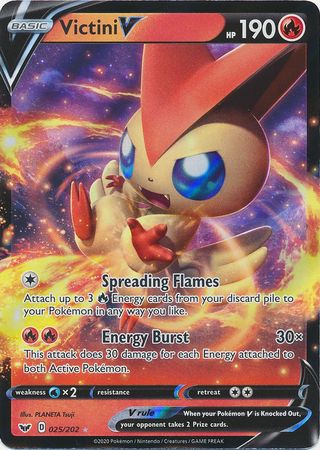 Victini V - 025/202 - Ultra Rare available at 401 Games Canada