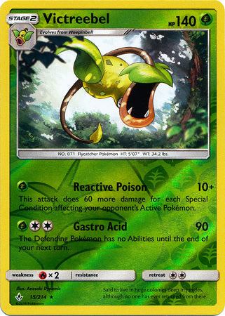 Victreebel - 15/214 - Rare - Reverse Holo available at 401 Games Canada