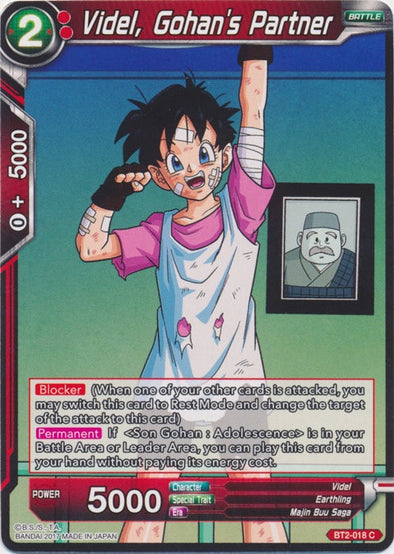 Videl, Gohan's Partner - BT2-018 - Common available at 401 Games Canada