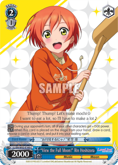 "View the Full Moon!" Rin Hoshizora - LL/EN-W02-E160 - Common available at 401 Games Canada