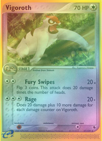 Vigoroth - 47/109 - Uncommon - Reverse Holo available at 401 Games Canada