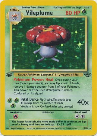 Vileplume - 15/64 - Holo - 1st Edition available at 401 Games Canada