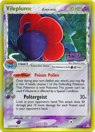 Vileplume - 17/110 - Holo Rare - Reverse Holo available at 401 Games Canada