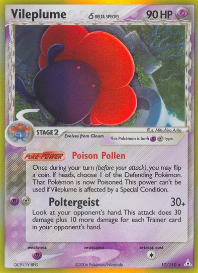 Vileplume - 17/110 - Holo Rare available at 401 Games Canada