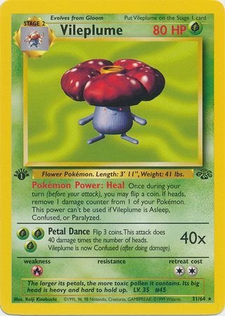 Vileplume - 31/64 - Rare - 1st Edition available at 401 Games Canada