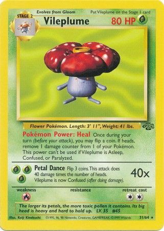 Vileplume - 31/64 - Rare - Unlimited available at 401 Games Canada