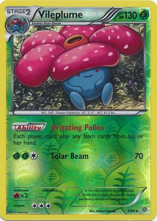 Vileplume - 3/98 - Rare - Reverse Holo available at 401 Games Canada