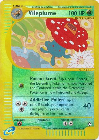 Vileplume - 43/147 - Rare - Reverse Holo available at 401 Games Canada