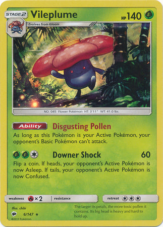 Vileplume - 6/147 - Holo Rare available at 401 Games Canada