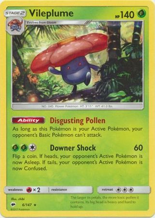 Vileplume - 6/147 - Rare - Theme Deck Exclusive available at 401 Games Canada