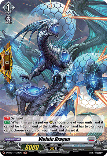 Violate Dragon - D-BT01/H22 - Holo Rare available at 401 Games Canada