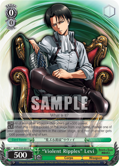 "Violent Ripples" Levi - AOT/S35-E033 - Rare available at 401 Games Canada