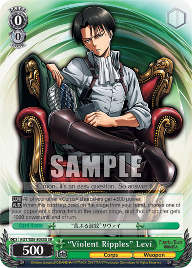 "Violent Ripples" Levi - AOT/S35-E033S - Super Rare available at 401 Games Canada