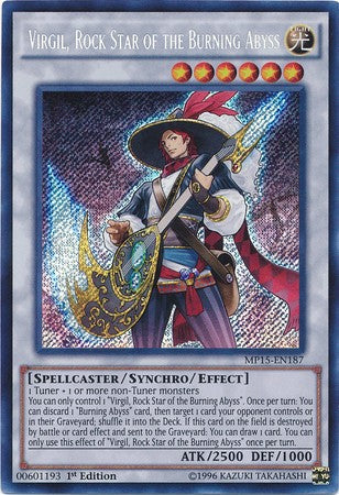 Virgil, Rock Star of the Burning Abyss - MP15-EN187 - Secret Rare - 1st Edition available at 401 Games Canada