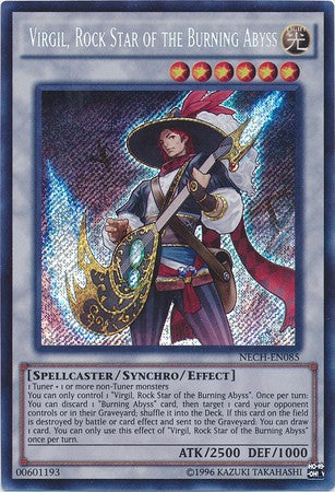 Virgil, Rock Star of the Burning Abyss - NECH-EN085 - Secret Rare - Unlimited available at 401 Games Canada