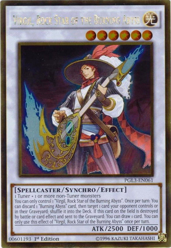 Virgil, Rock Star of the Burning Abyss - PGL3-EN061 - Gold Rare - 1st Edition available at 401 Games Canada