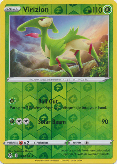 Virizion - 015/264 - Rare - Reverse Holo available at 401 Games Canada