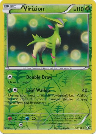 Virizion - 13/101 - Holo Rare - Reverse Holo available at 401 Games Canada