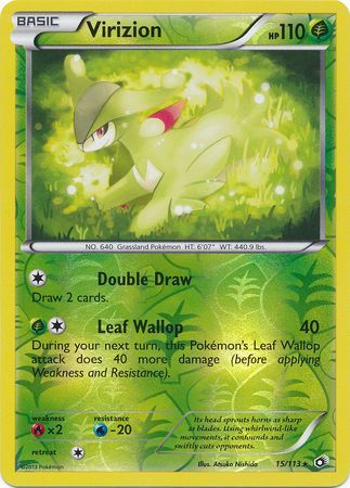 Virizion - 15/113 - Holo Rare - Reverse Holo available at 401 Games Canada