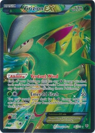 Virizion EX - 96/101 - Full Art Ultra Rare available at 401 Games Canada