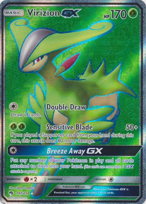 Virizion GX - 197/214 - Full Art Ultra Rare available at 401 Games Canada