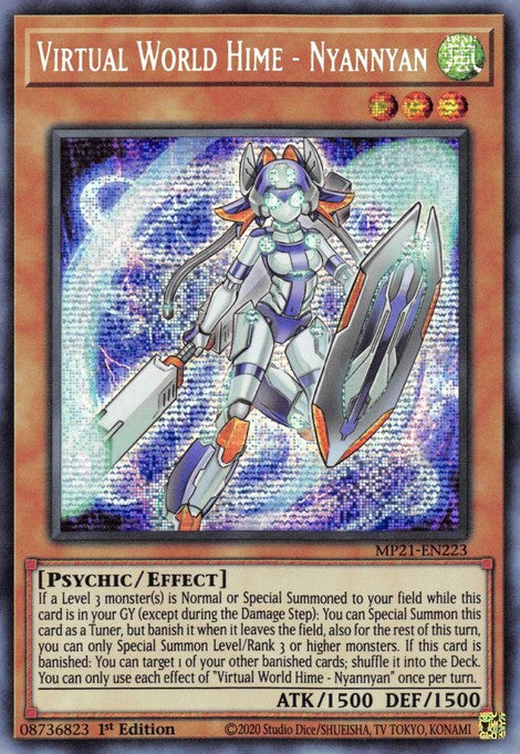 Virtual World Hime - Nyannyan - MP21-EN223 - Prismatic Secret Rare - 1st Edition available at 401 Games Canada