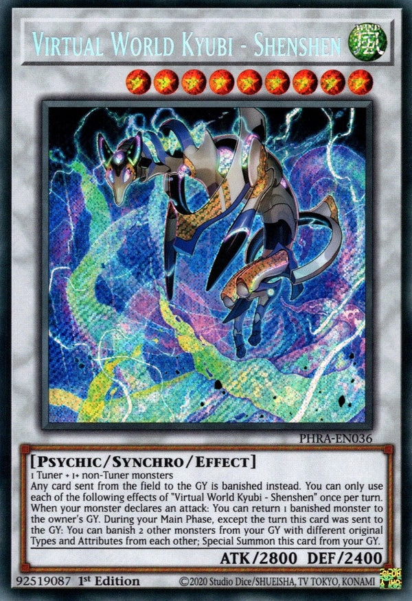 Virtual World Kyubi - Shenshen - PHRA-EN036 - Secret Rare - 1st Edition available at 401 Games Canada