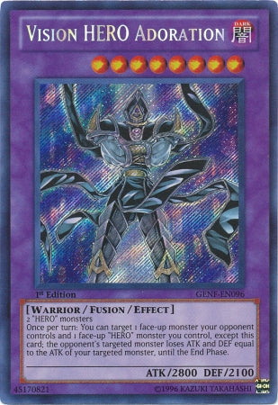 Vision HERO Adoration - GENF-EN096 - Secret Rare - 1st Edition available at 401 Games Canada